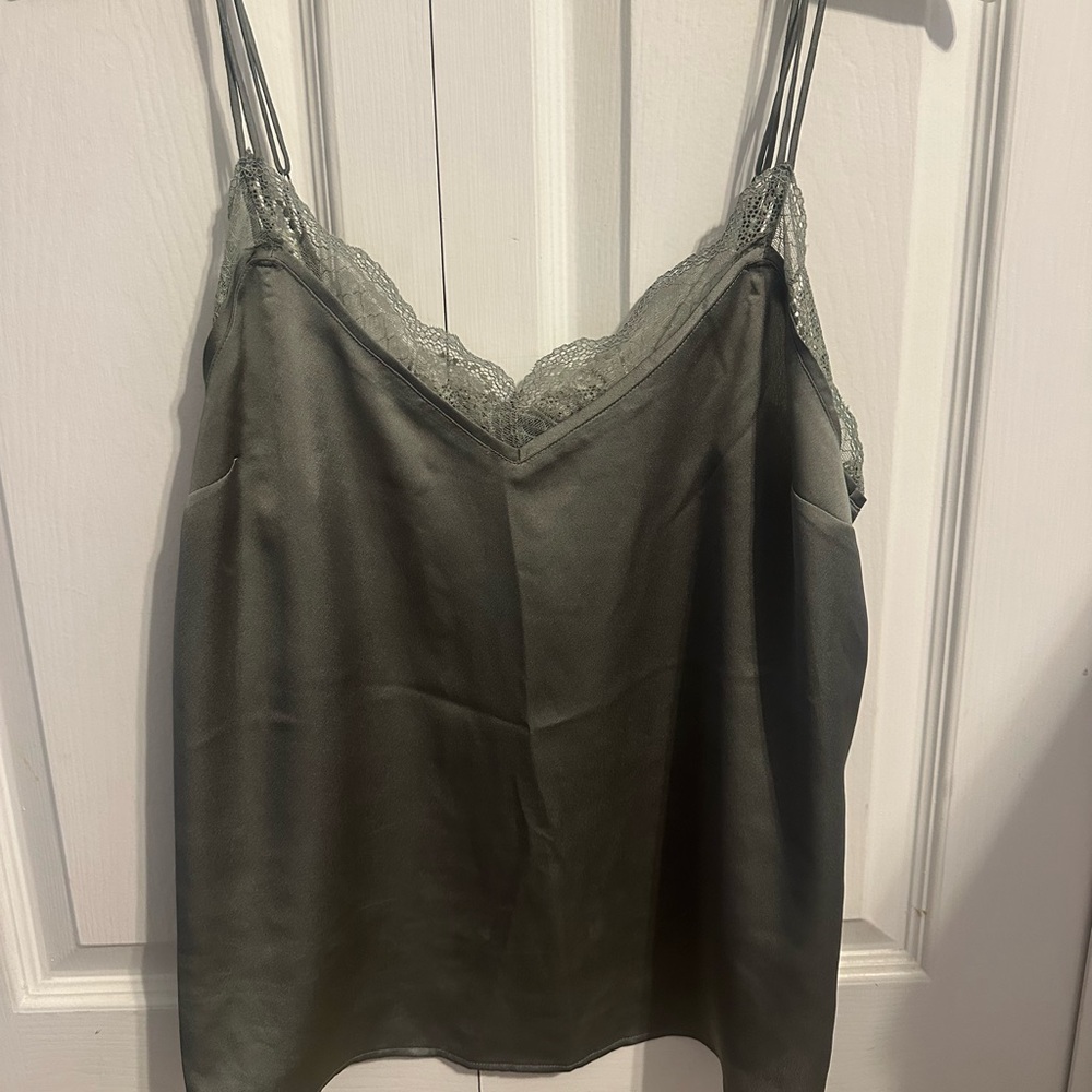 Silky sage green tank top